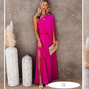 VICI off the shoulder pink dress